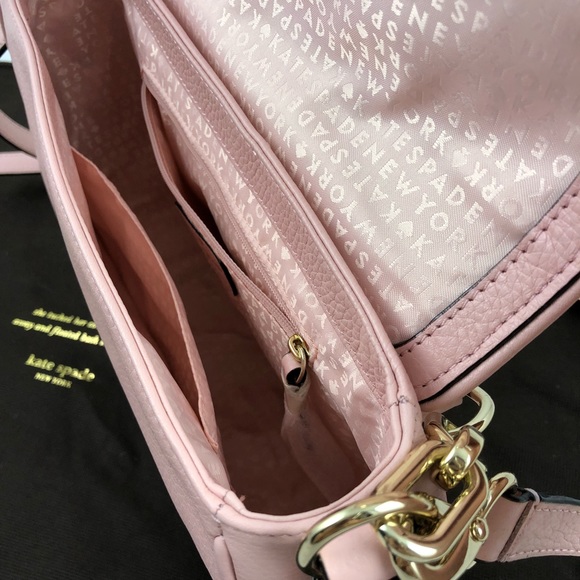 New! Kate Spade Pink Leather Shoulder Bag w/Handle - Picture 3 of 7